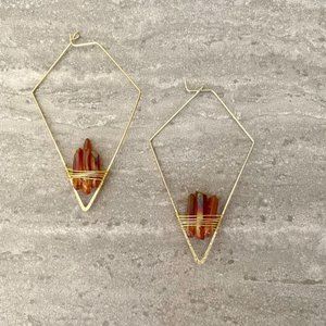 Free People Quartz Geometric Earrings